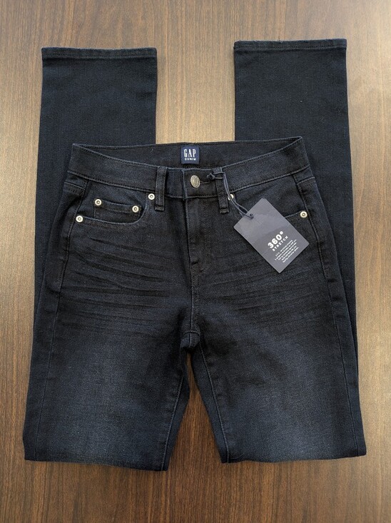 GAP Denim - Gap Classic Straight Jeans 25R Black 360 Tech Stretch